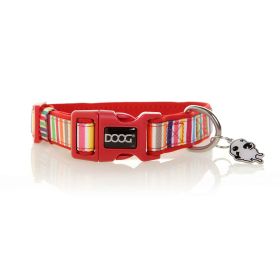 DOOG Neoprene Dog Collar Scooby Extra Small Red/Rainbow