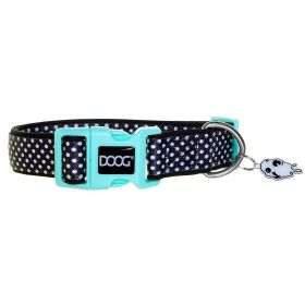 DOOG Neoprene Dog Collar Pongo Medium Black/White Polka Dot