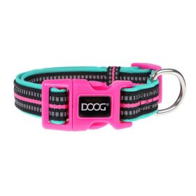 DOOG Neoprene Dog Collar Rin Tin Tin Neon Extra Small Pink/Black/Teal