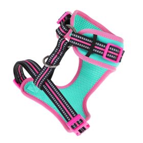 DOOG Neoflex Dog Harness Rin Tin Tin Neon Extra Large Teal/Pink