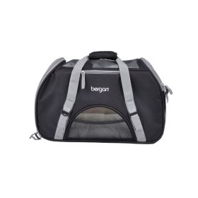 Bergan Pet Comfort Carrier Large Black / Gray 19" x 10" x 13"