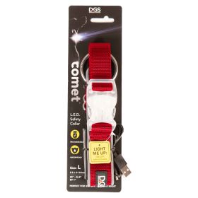 DGS Pet Products Comet Rechargeable Light Up Dog Collar Large Red 20" - 25" x 1"