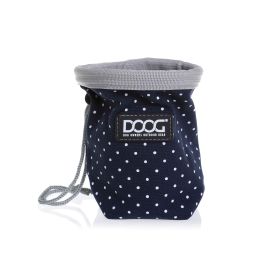 DOOG Treat and Training Pouch Small Navy/White Polka Dot 4.5" x 4.5" x 5.5"