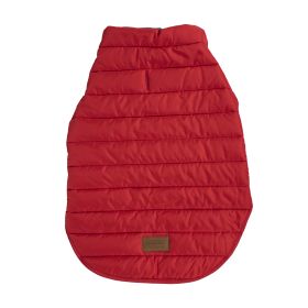 Pendleton Pet Puffer Dog Coat (Color: Pilot Rock Red, size: large)