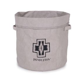 Pendleton Washable Paper Toy Bucket (Color: Grey, size: One-size)